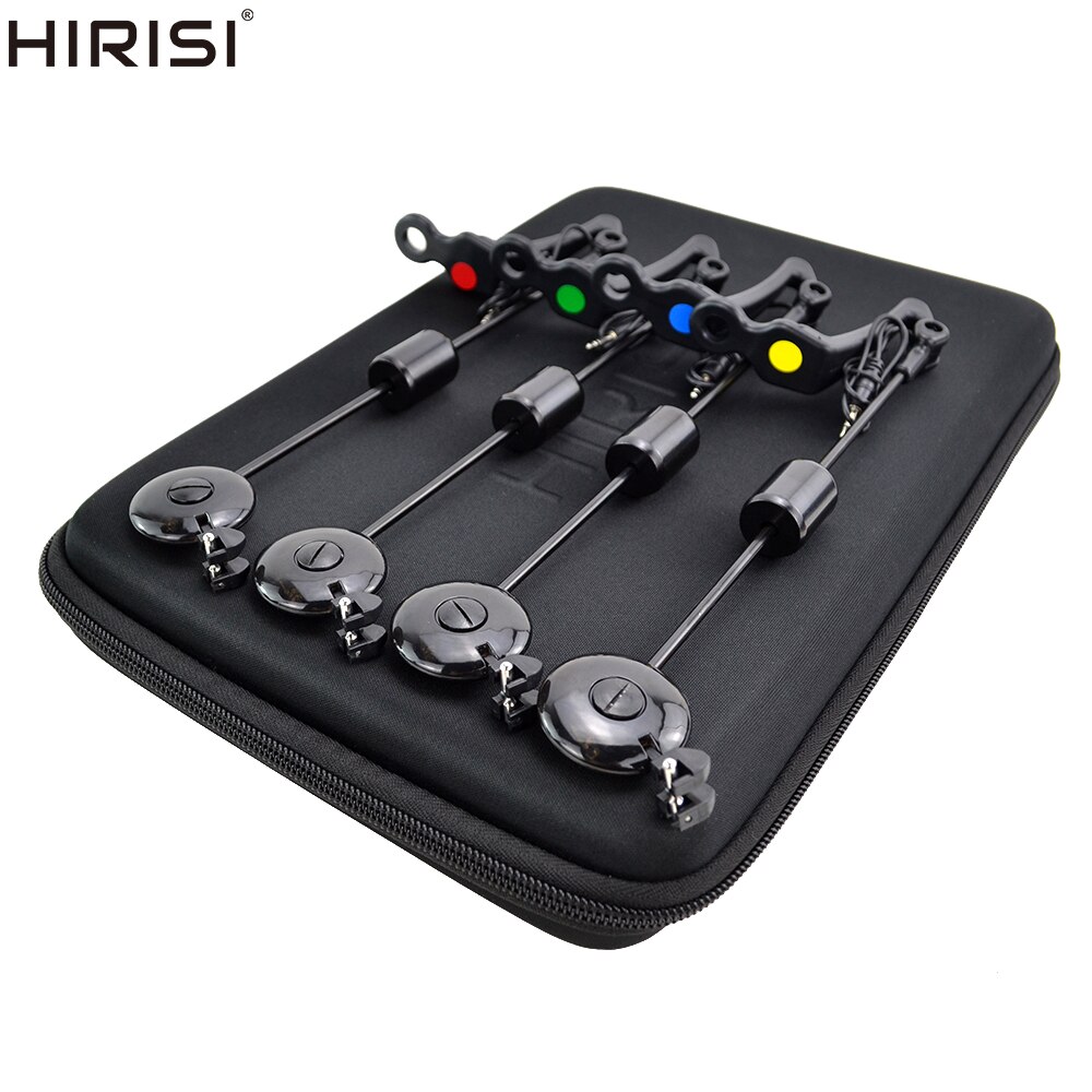 Bite Alarm - Hirisi นำปลาคาร์พแกว่งไปมา4สีในกรณีซิป B2022อุปกรณ์ตกปลาคาร์พ