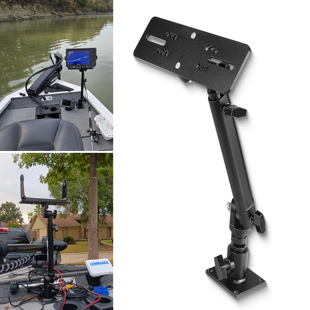 Fish Finder Mount - ขาตั้งอุปกรณ์ค้นหาปลาและเครื่องพล็อตแผนที่แบบสากล ปรับความสูงได้ตั้งแต่ 18 นิ้วถึง 24 นิ้ว