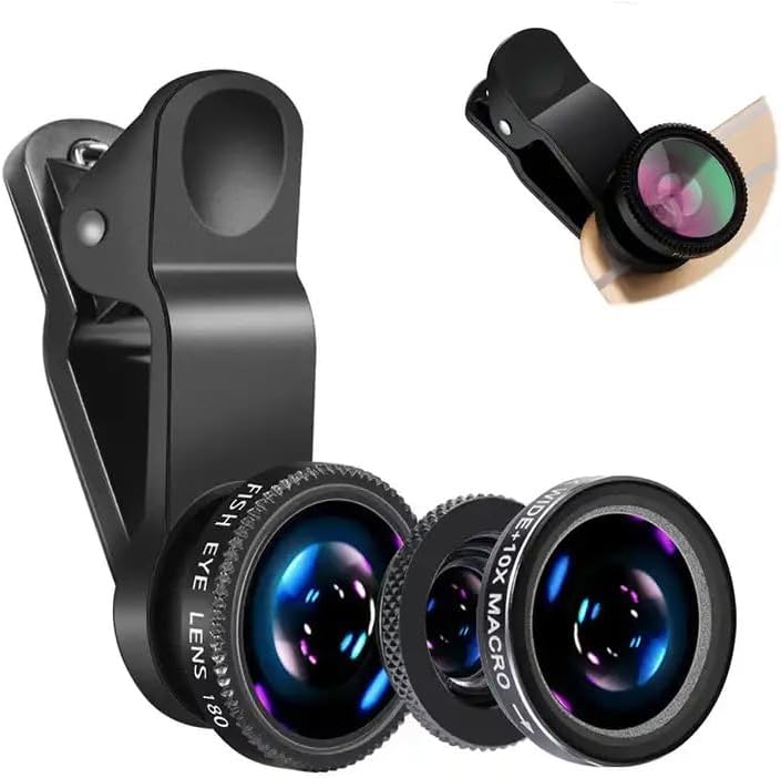 Fishing Camera - เลนส์กล้อง 3in1 ฟิชอาย มุมกว้าง ไมโคร สำหรับ