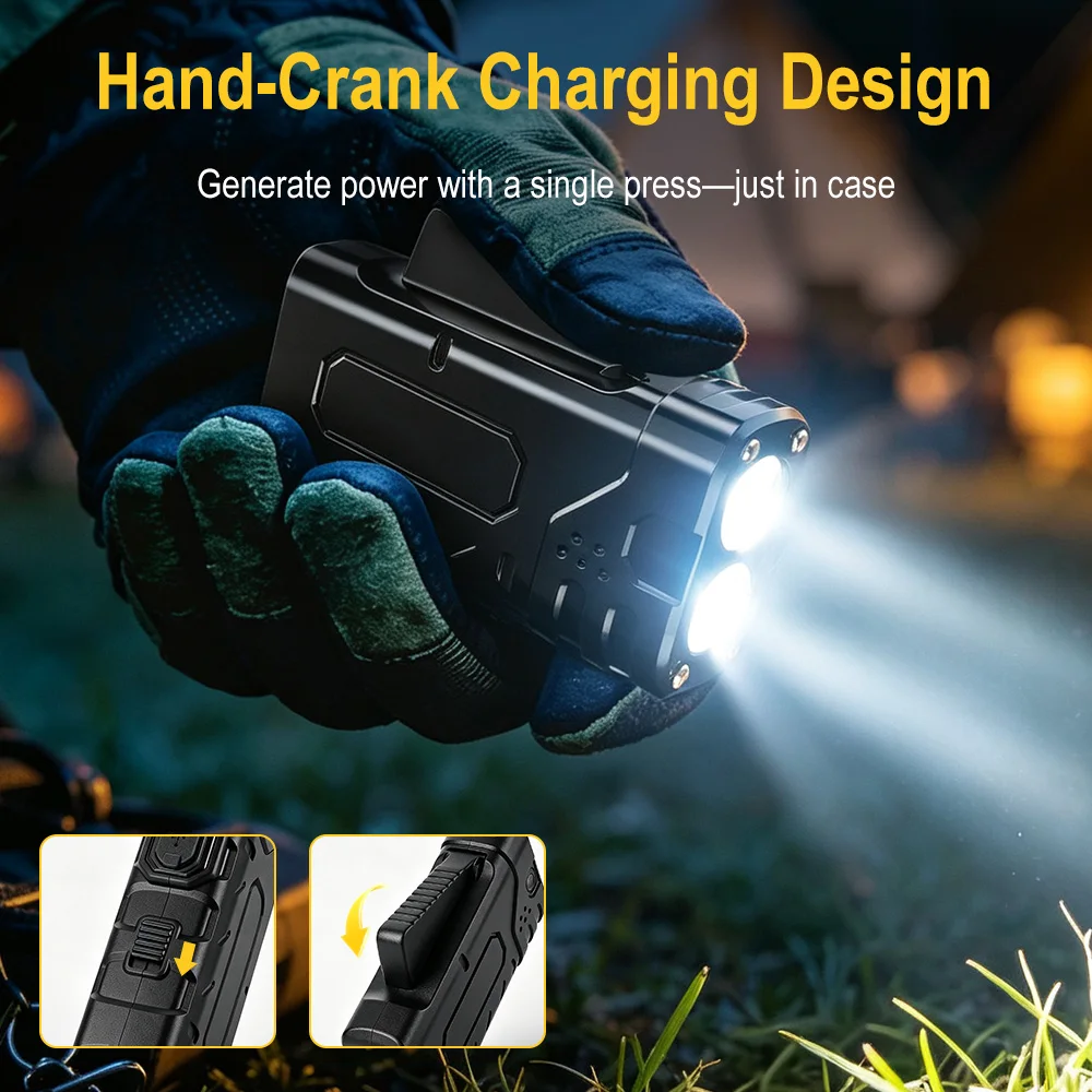 BORUIiT ไฟฉาย LED แบบหมุนมือ E - Fishing Light บทวิจารณ์และราคา