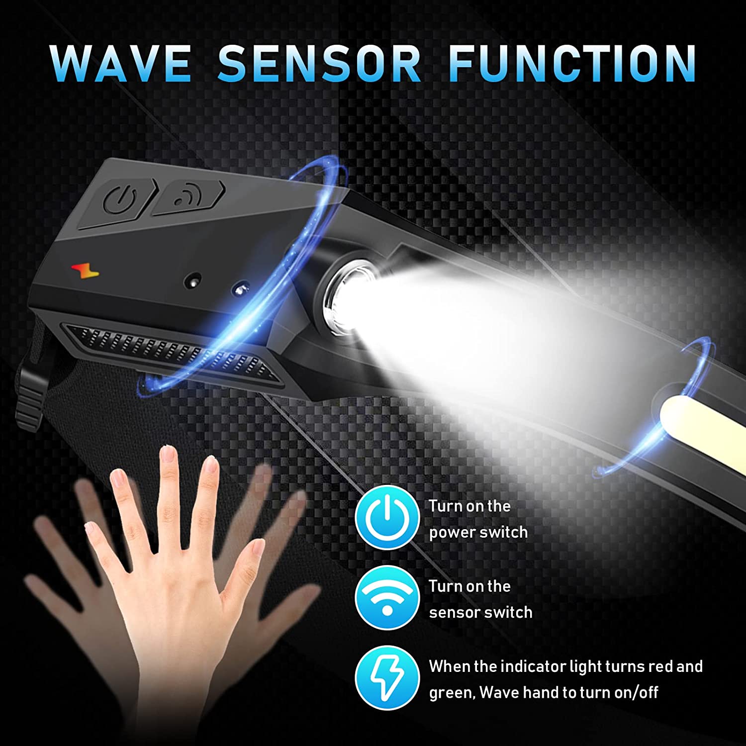 ไฟหน้าแบบเซนเซอร์ ไฟฉาย LED ไฟ - Fish Finder Battery บทวิจารณ์และราคา