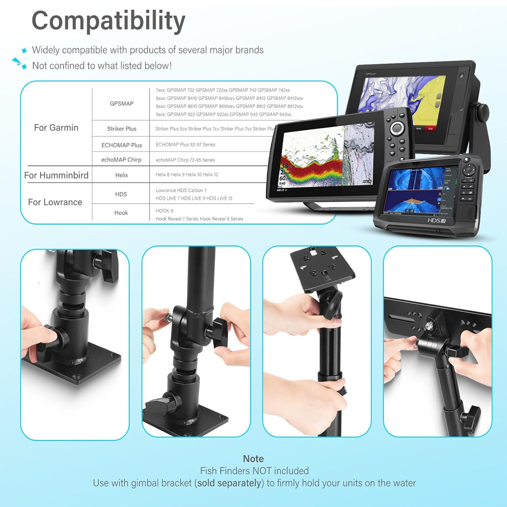 ขาตั้งอุปกรณ์ค้นหาปลาและเครื่อ - Fish Finder Mount บทวิจารณ์และราคา