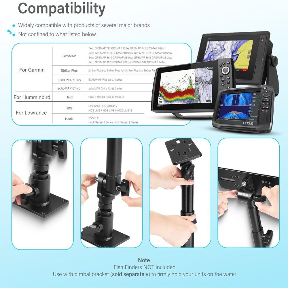 ขาตั้งอุปกรณ์ค้นหาปลาและเครื่อ - Fish Finder Mount บทวิจารณ์และราคา