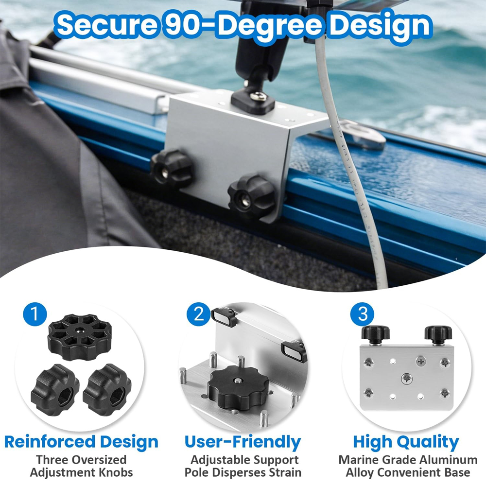 แพ็คคู่ 90 °   ขายึดรางติดตั้ง - Fish Finder Mount บทวิจารณ์และราคา